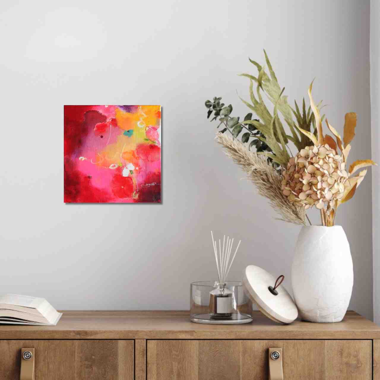 Rotes Original aufgehängt 1