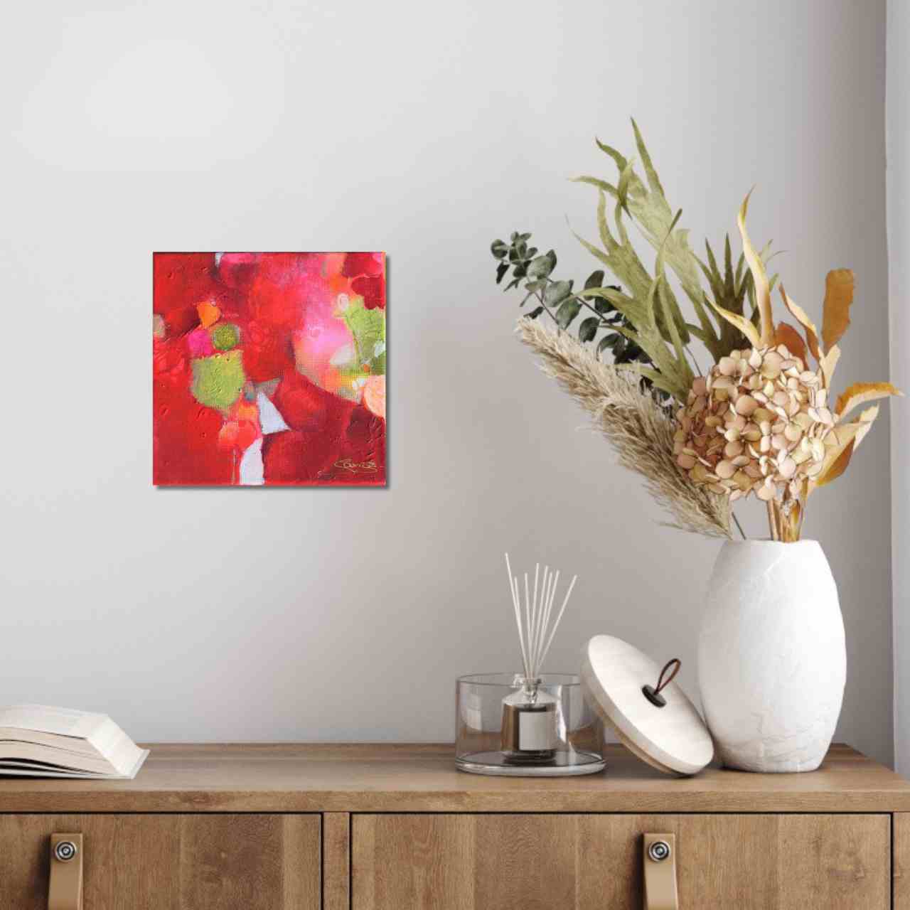 Rotes Original aufgehängt 10